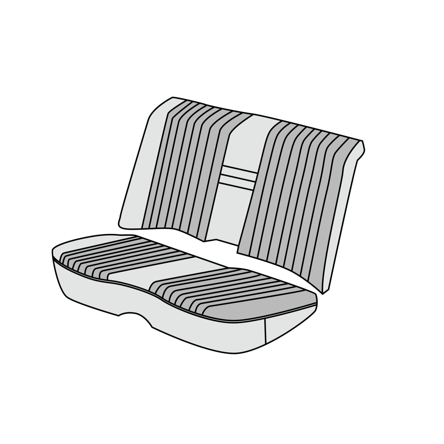 1980-81 Mercedes-Benz 280SLC Coupe Rear Seat Cover Kit