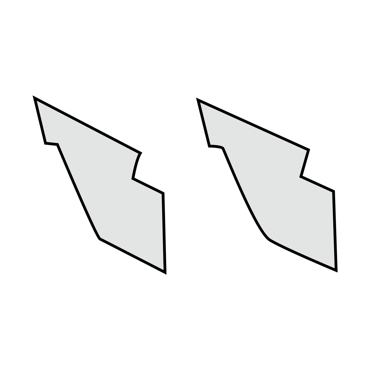 1955-63 Mercedes-Benz 190SL Kick Panel Pair