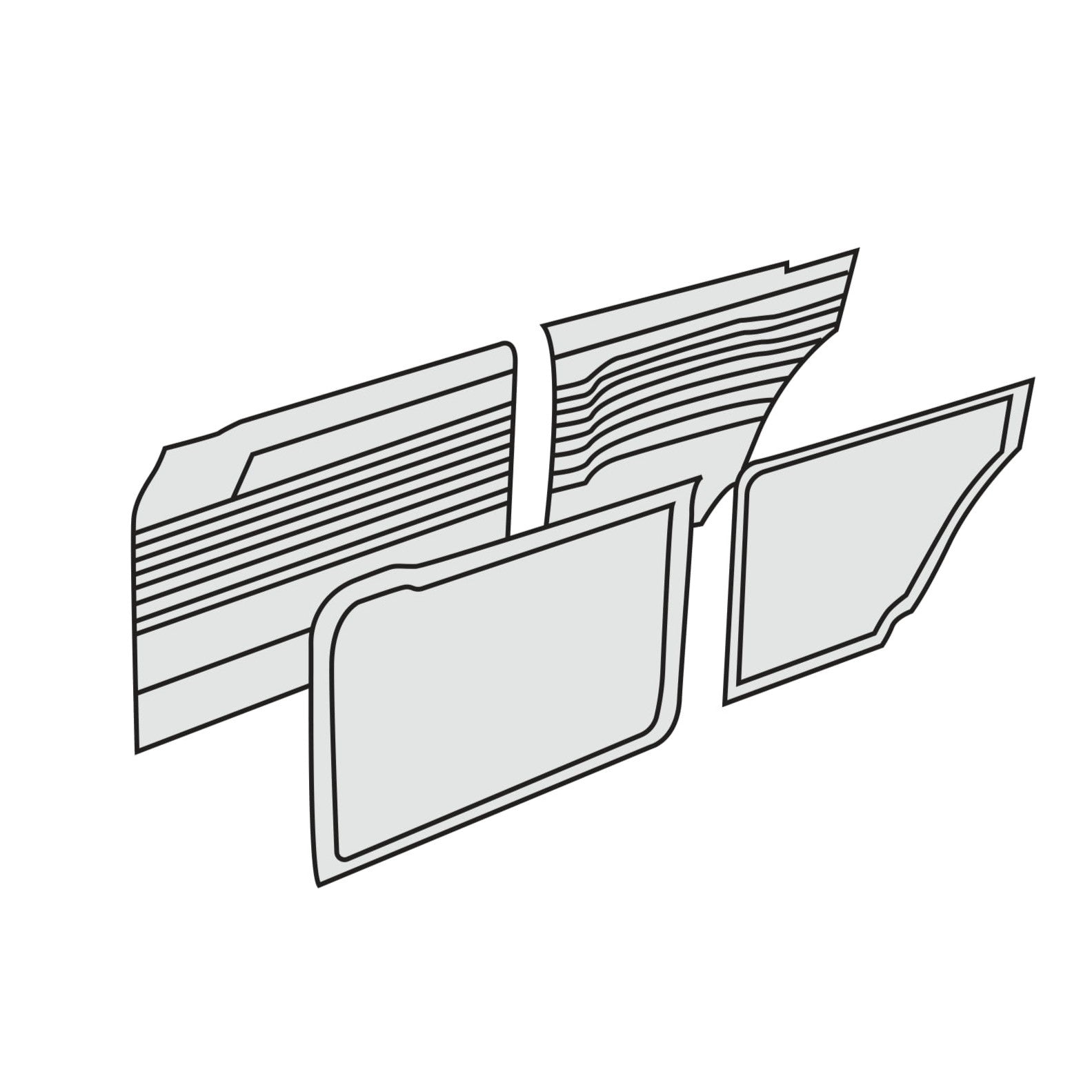 1974-75 BMW 2002tii Door Panel & Rear Panel Kit – Newark Auto
