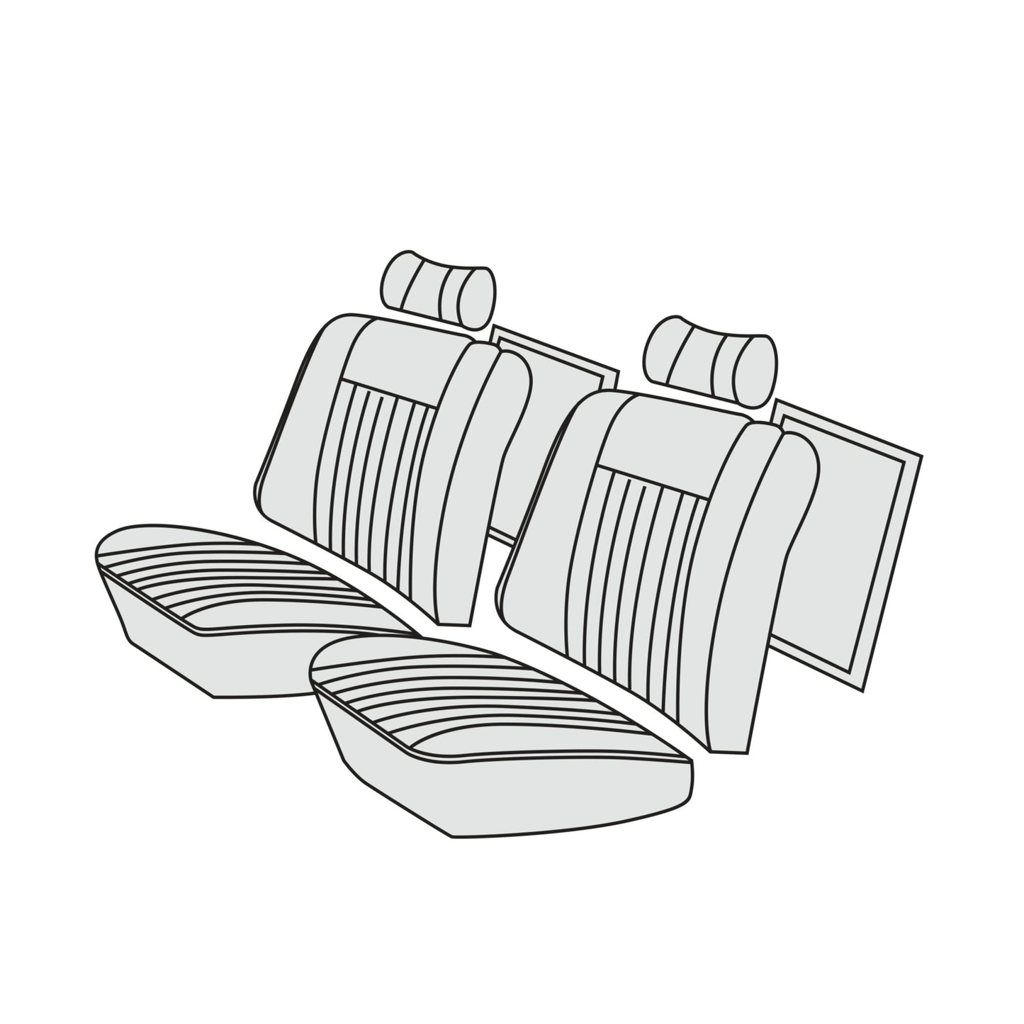 1974 BMW 2002ti Front Seat Cover Kit