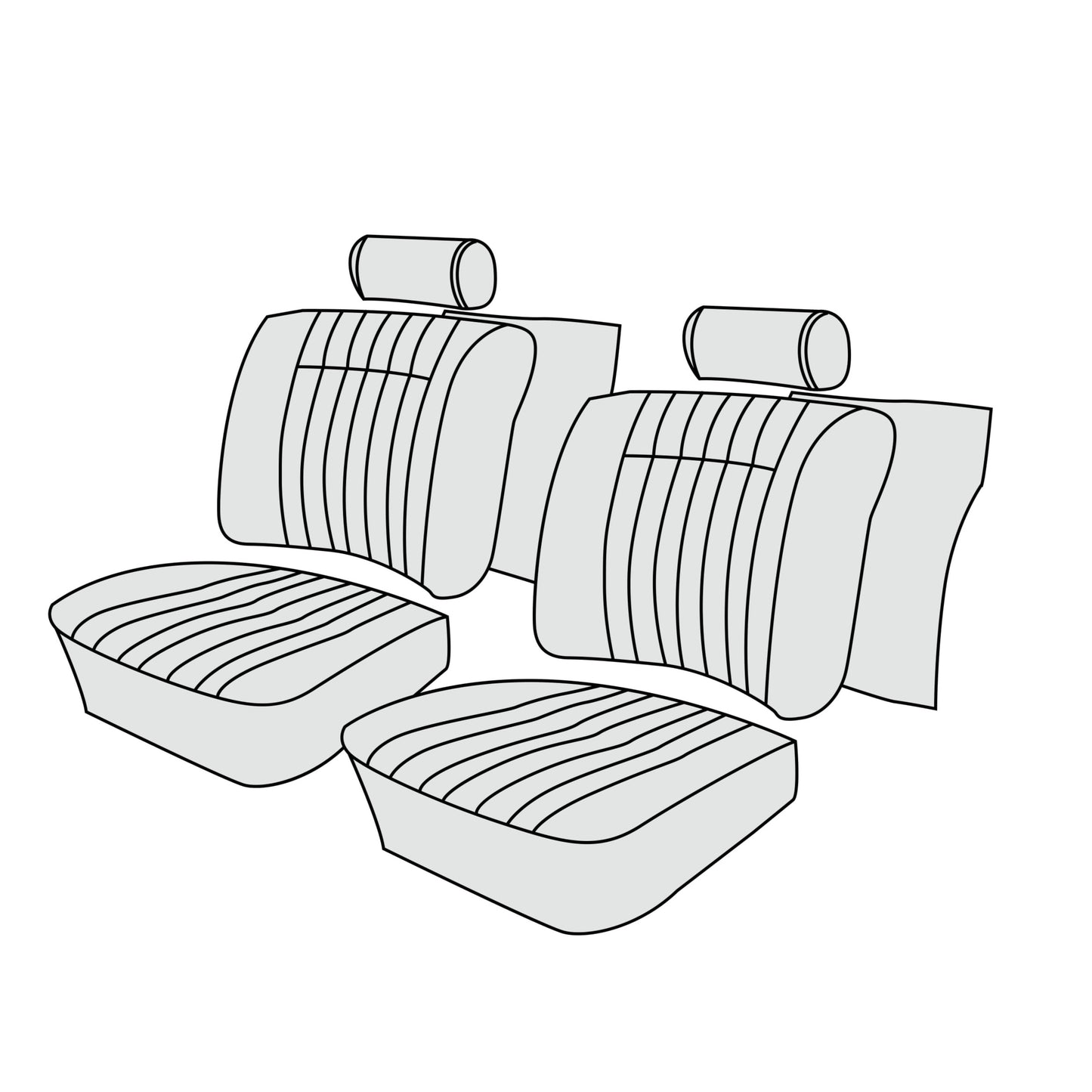 1968-71 BMW 2800CS Coupe Front Seat Cover Kit
