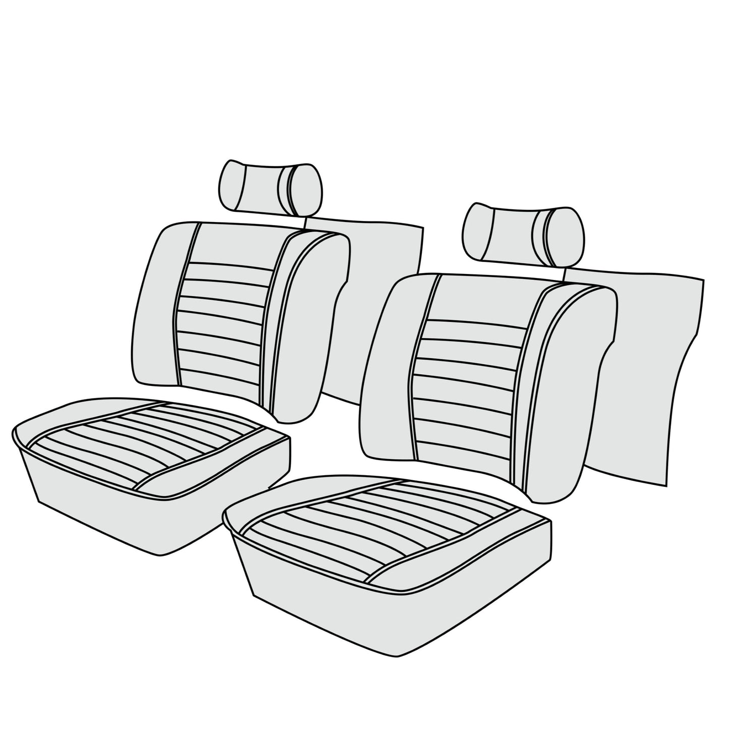 1973-75 BMW 3.0CS Coupe Front Seat Cover Kit