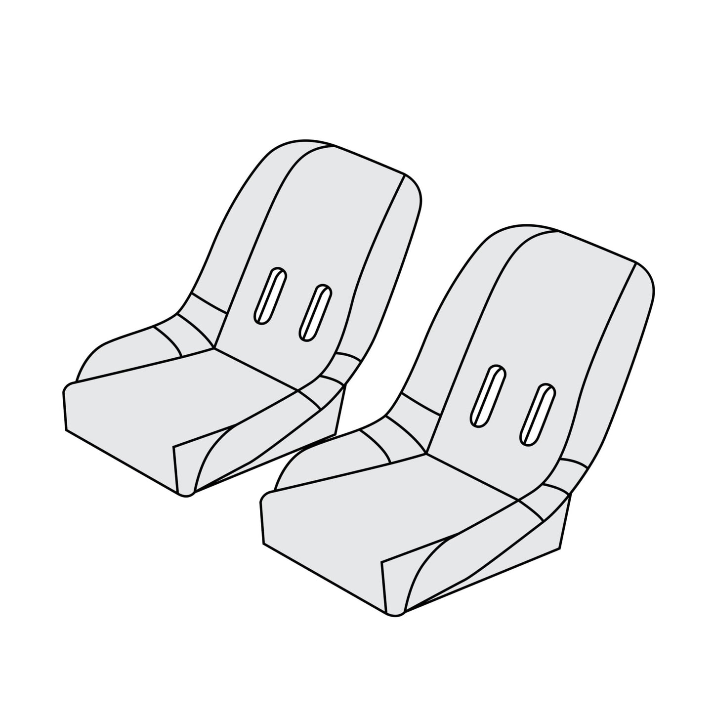 1954-58 Porsche 356 Speedster Front Seat Cover Kit
