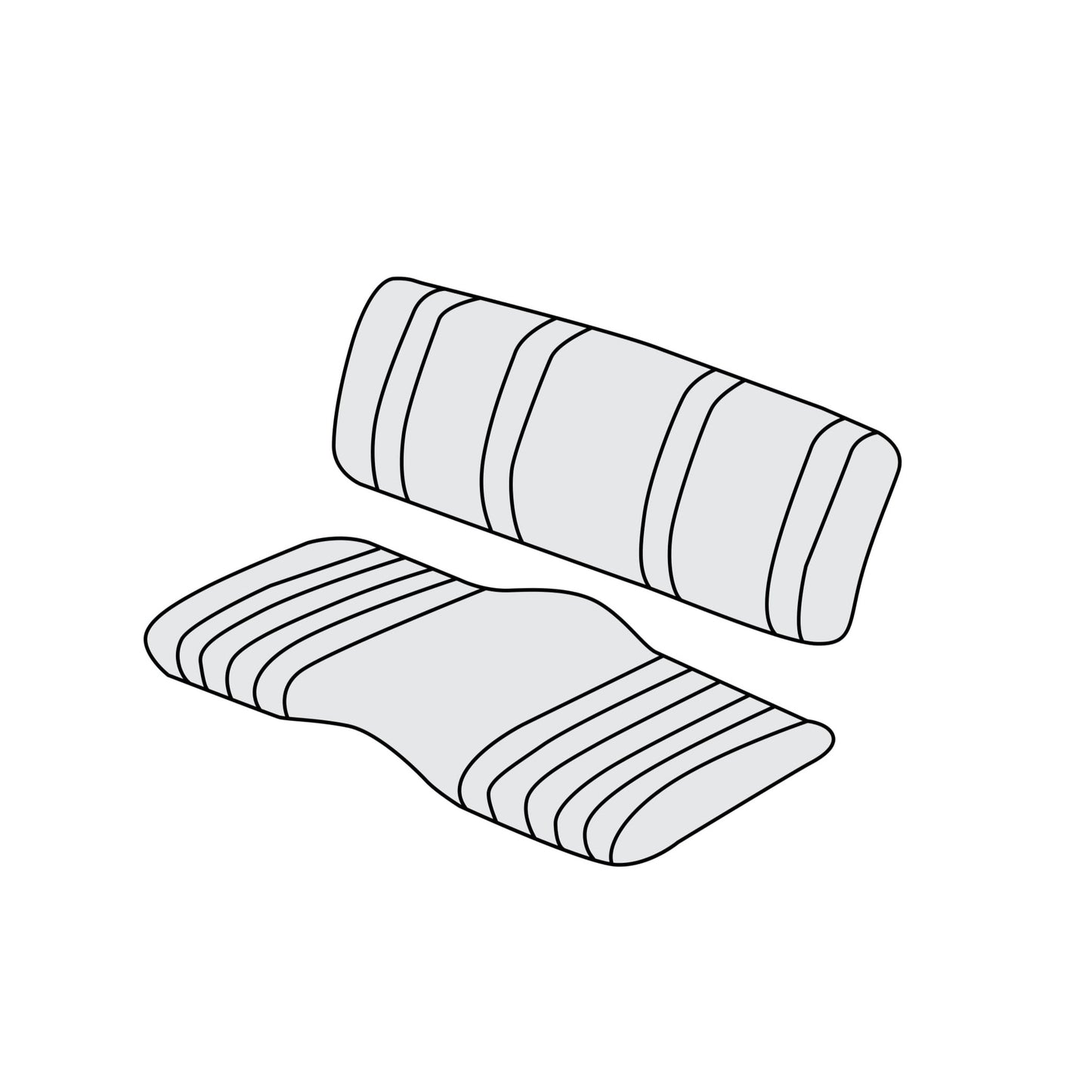 1955-59 Porsche 356A Bench Seat Rear Seat Cover Kit