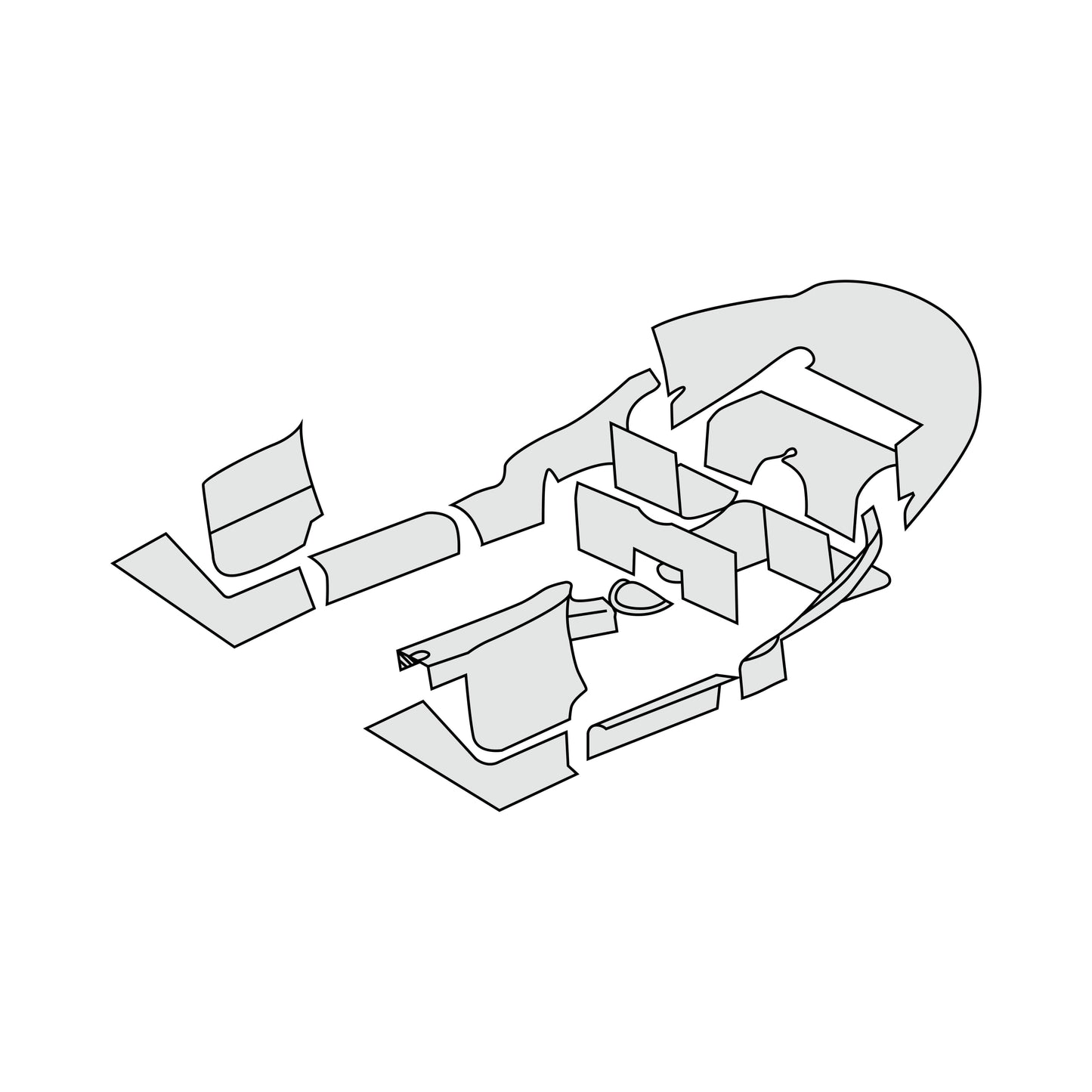1959-61 Porsche 356B T5 Cabriolet Complete Interior Carpet Kit