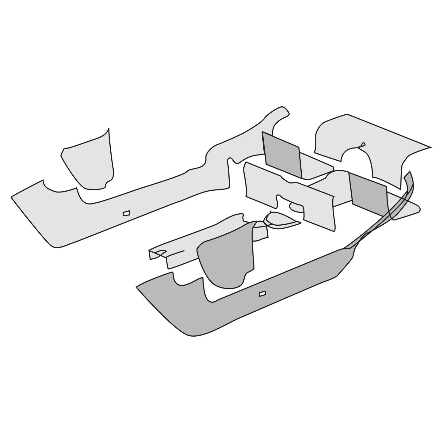 1963-65 Porsche 356C Coupe Complete Interior Carpet Kit