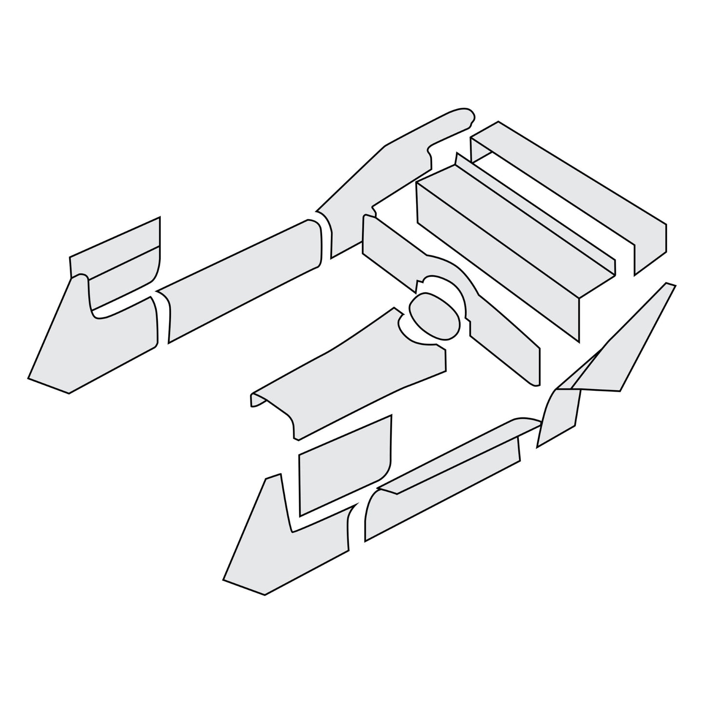 1954-55 Porsche 356 Speedster Complete Interior Carpet Kit