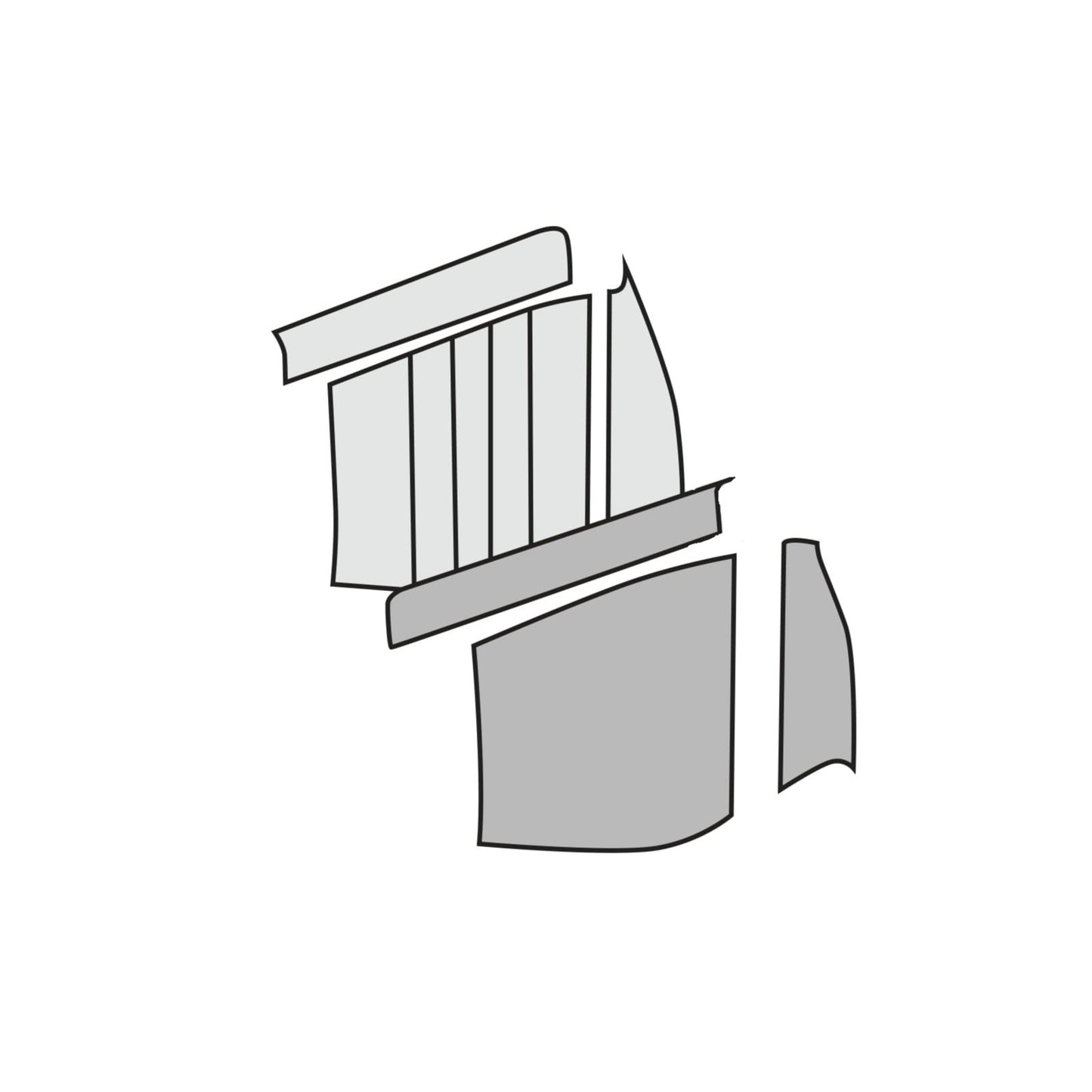 1963-66 Porsche 356C Cabriolet Rear Quarter Panel Retrim Kit