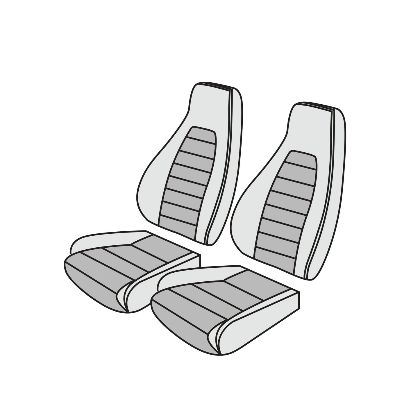 1974-81 Porsche 911 Sport Seats Front Seat Cover Kit