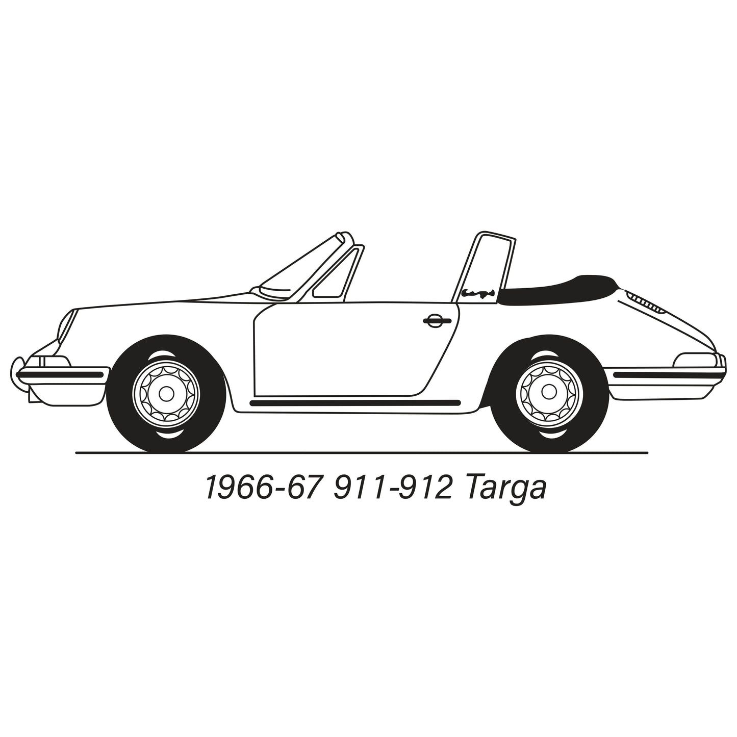 1967-68 Porsche 912 Targa Rear Quarter Panel Retrim Kit
