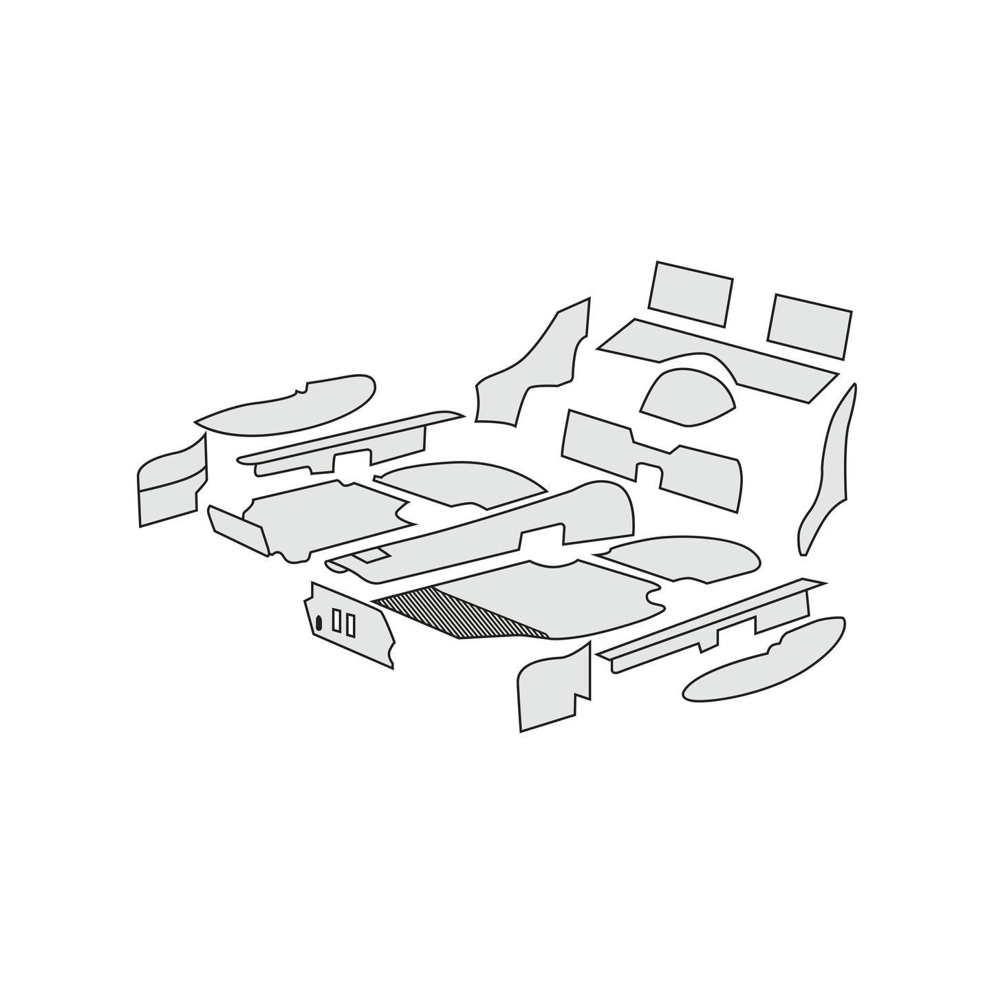 1985-89 Porsche 911 Targa with Molded Kick Panels Complete Interior Carpet Kit