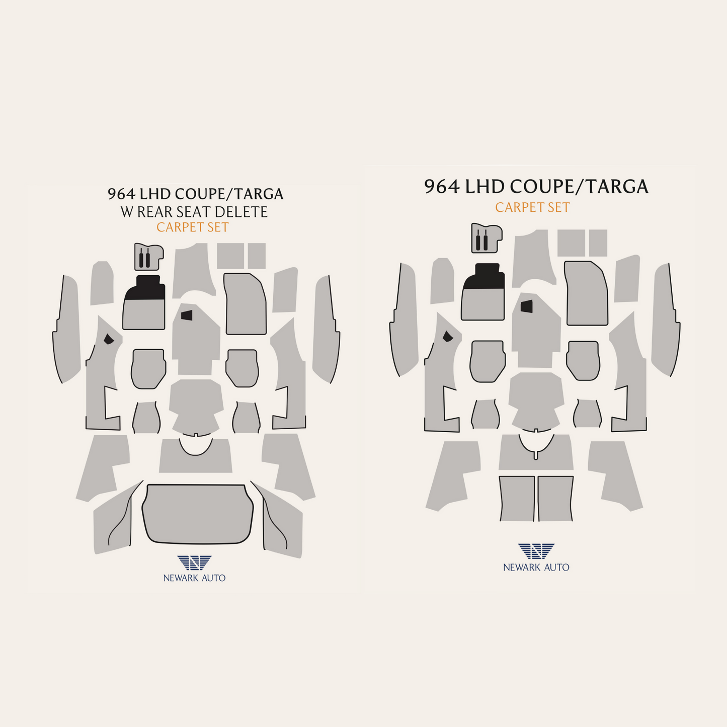 1989-94 Porsche 911 964 Targa Complete Interior Carpet Kit