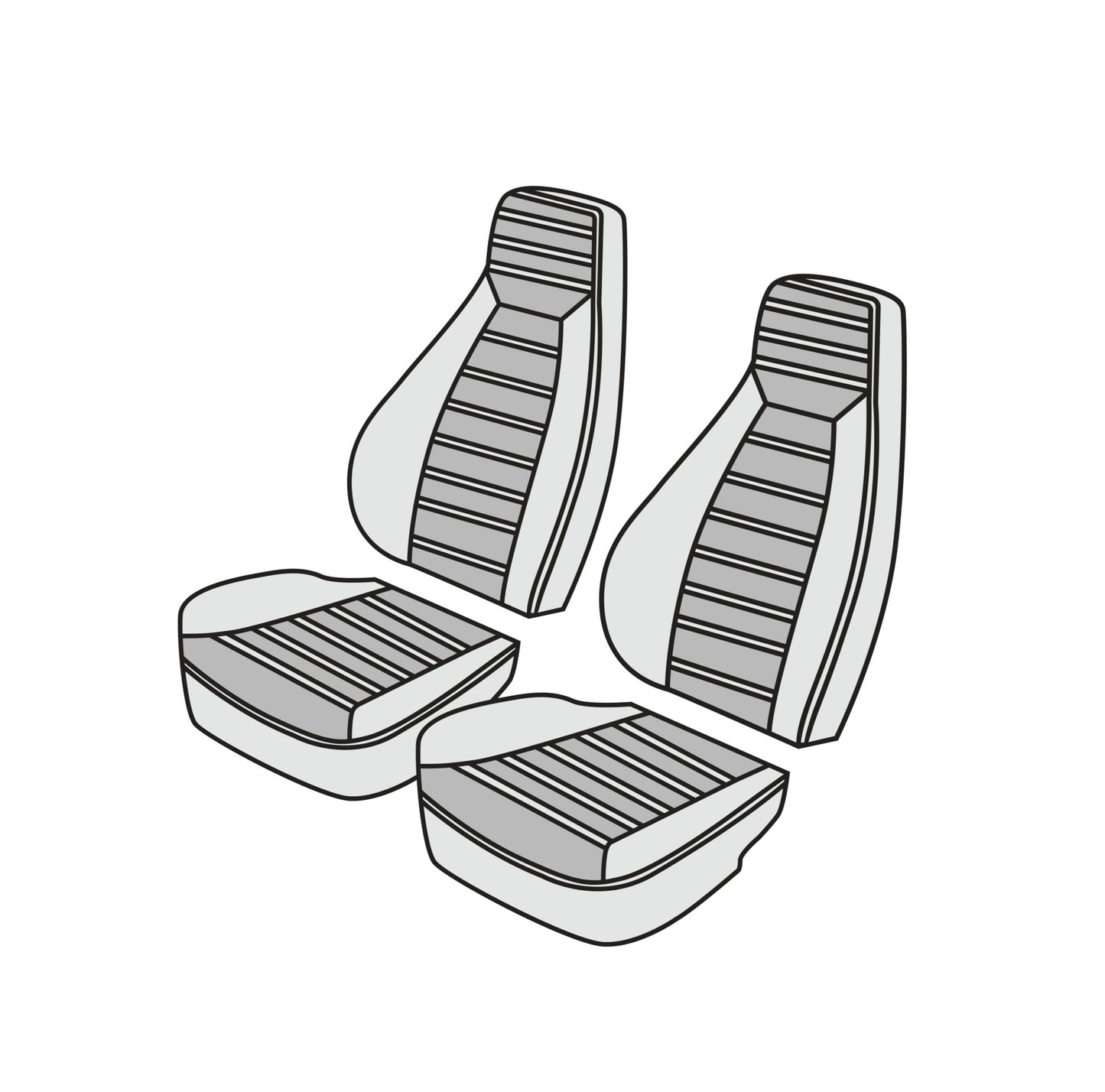 1977-84 Porsche 911 Comfort Seats Front Seat Cover Kit