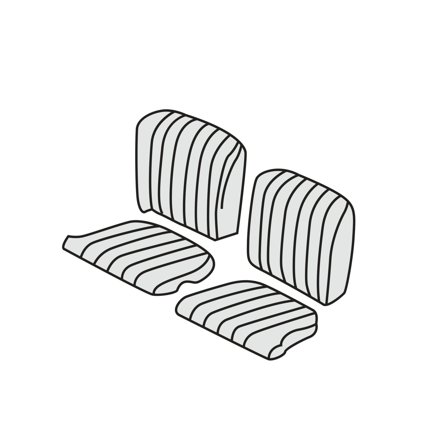 1989-93 Porsche 911 964 Cabriolet Rear Seat Cover Kit