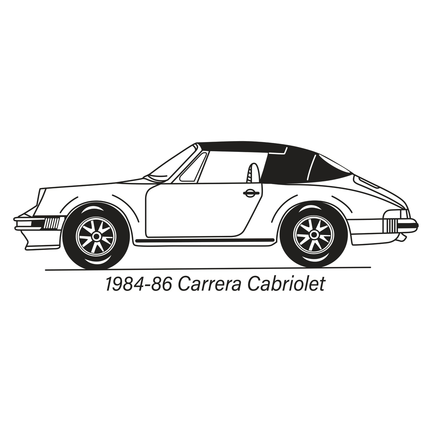 1984-89 Porsche 911 Cabriolet Rear Seat Cover Kit