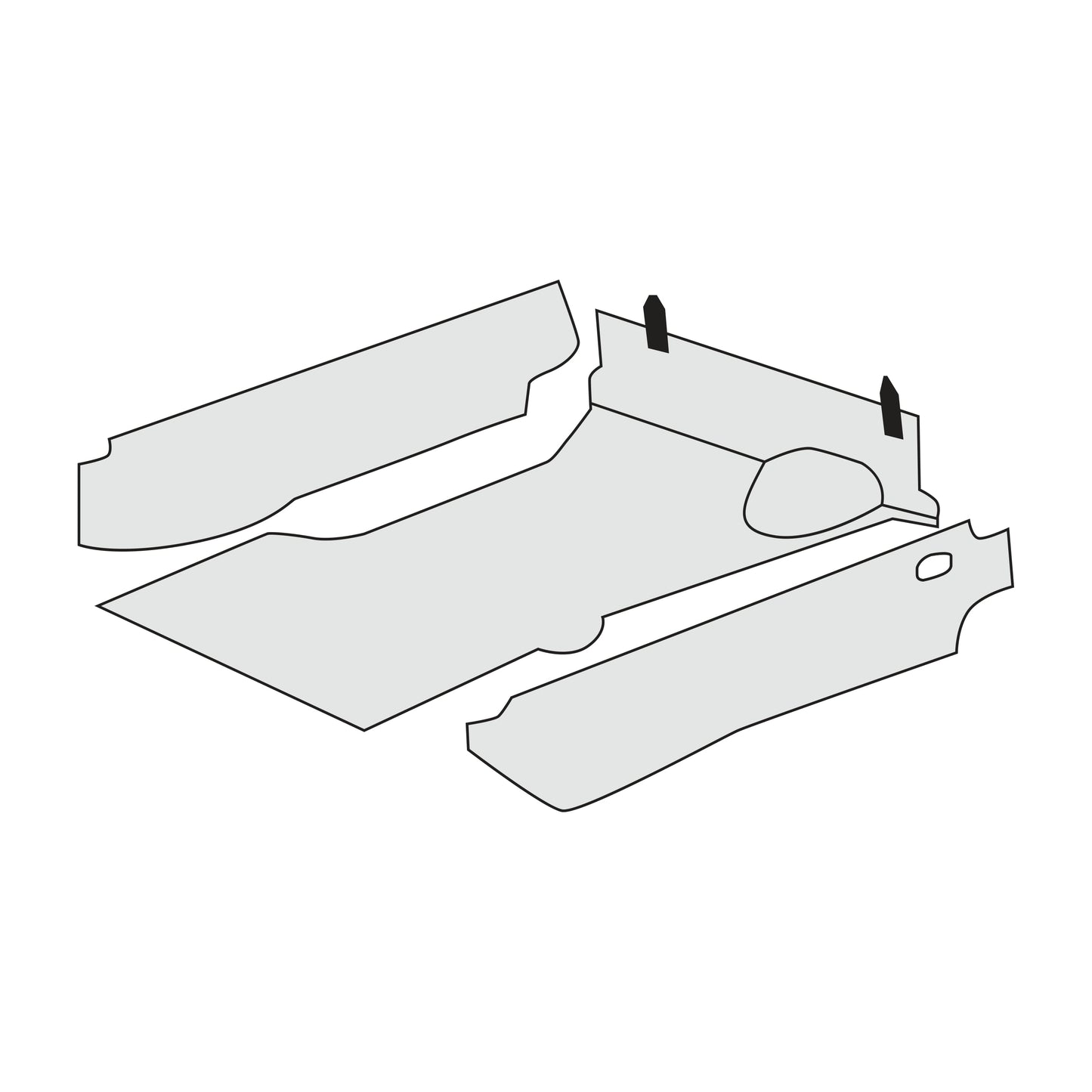 1974-76 Porsche 911 LHD Trunk Carpet Kit