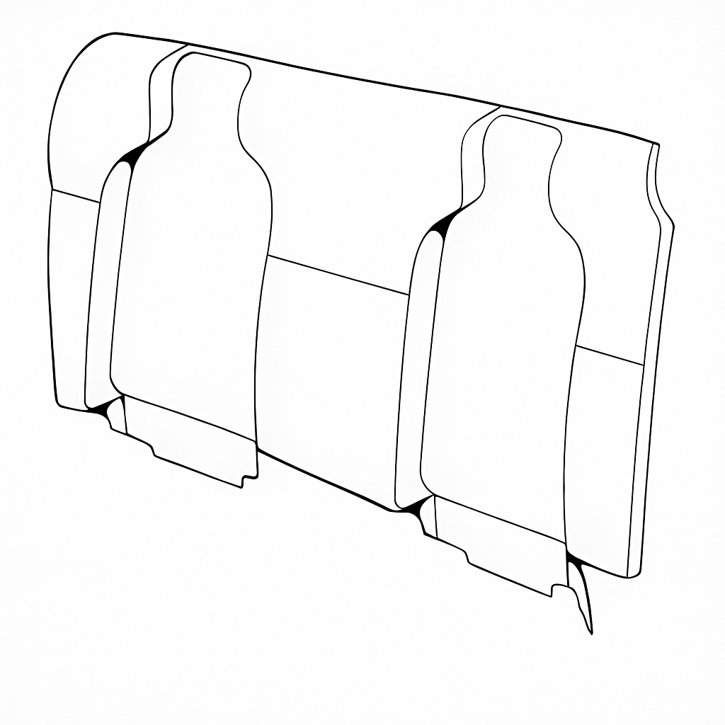 1972-76 Porsche 914 Moveable Passenger Seat Rear Wall Cover