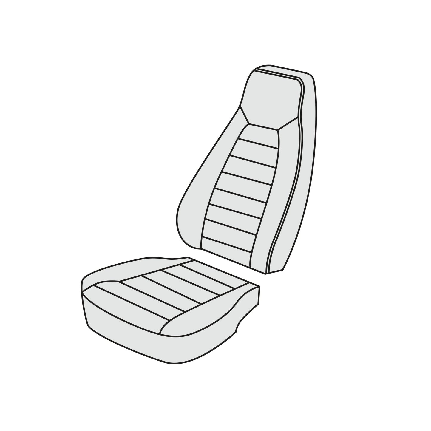 1976-85 Porsche 924 Standard Seats Front Seat Cover Kit