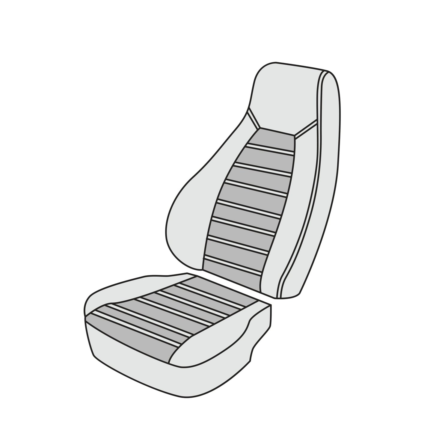 1985-91 Porsche 944 Standard Seats Front Seat Cover Kit