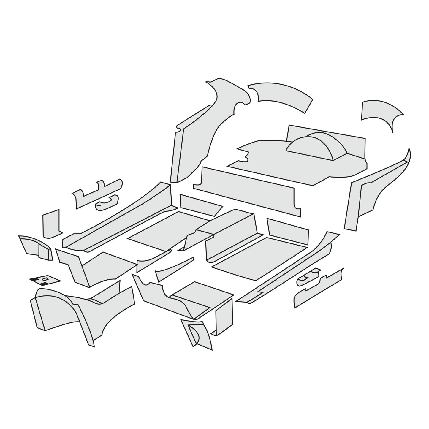 1990-95 Porsche 968 Cabriolet Complete Interior Carpet Kit