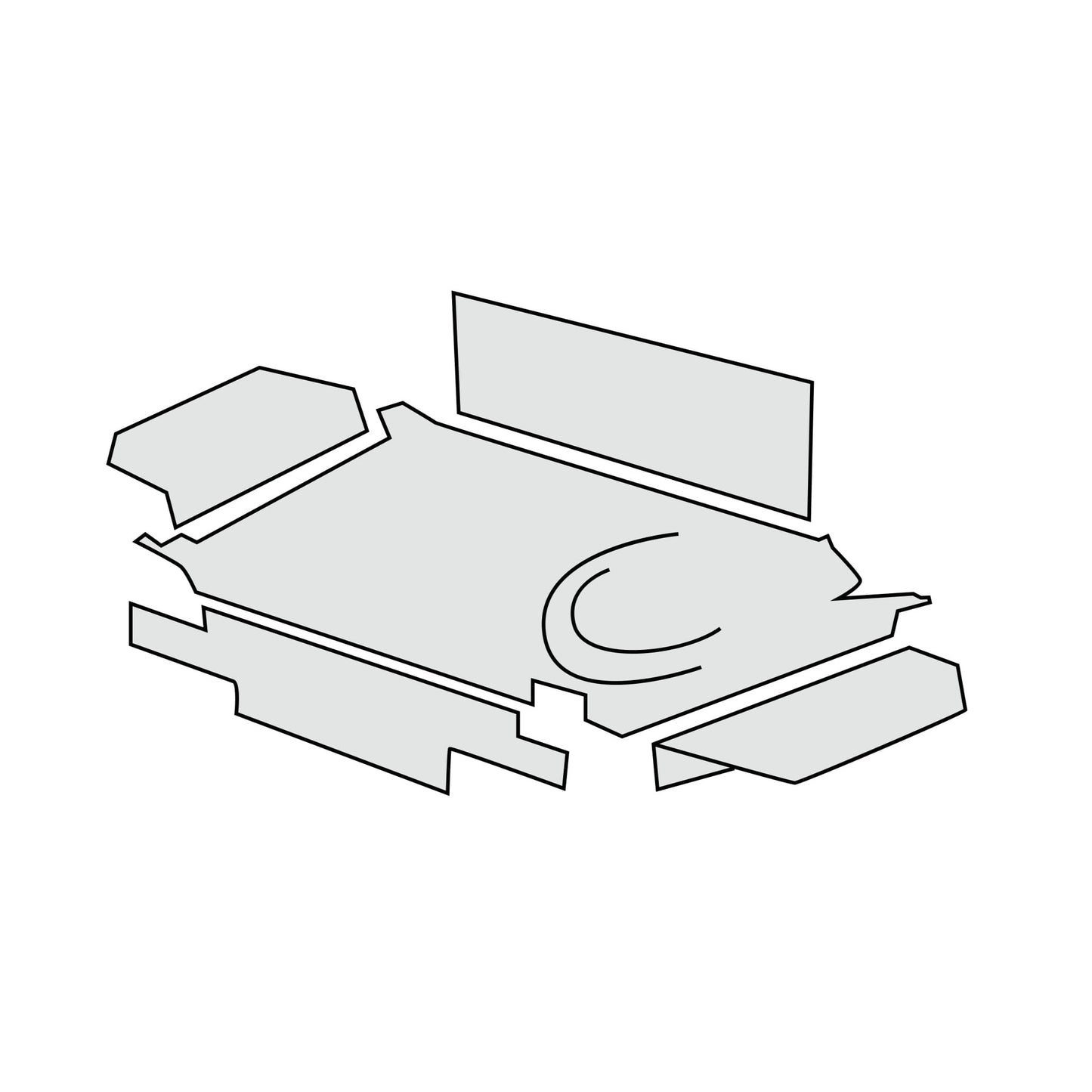 1980-89 Mercedes-Benz 380SL Roadster Trunk Carpet Kit