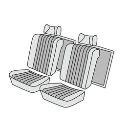 1973-1979 Mercedes-Benz R107 (280SL/350SL/450SL) SL Roadster Front Seat Cover Kit