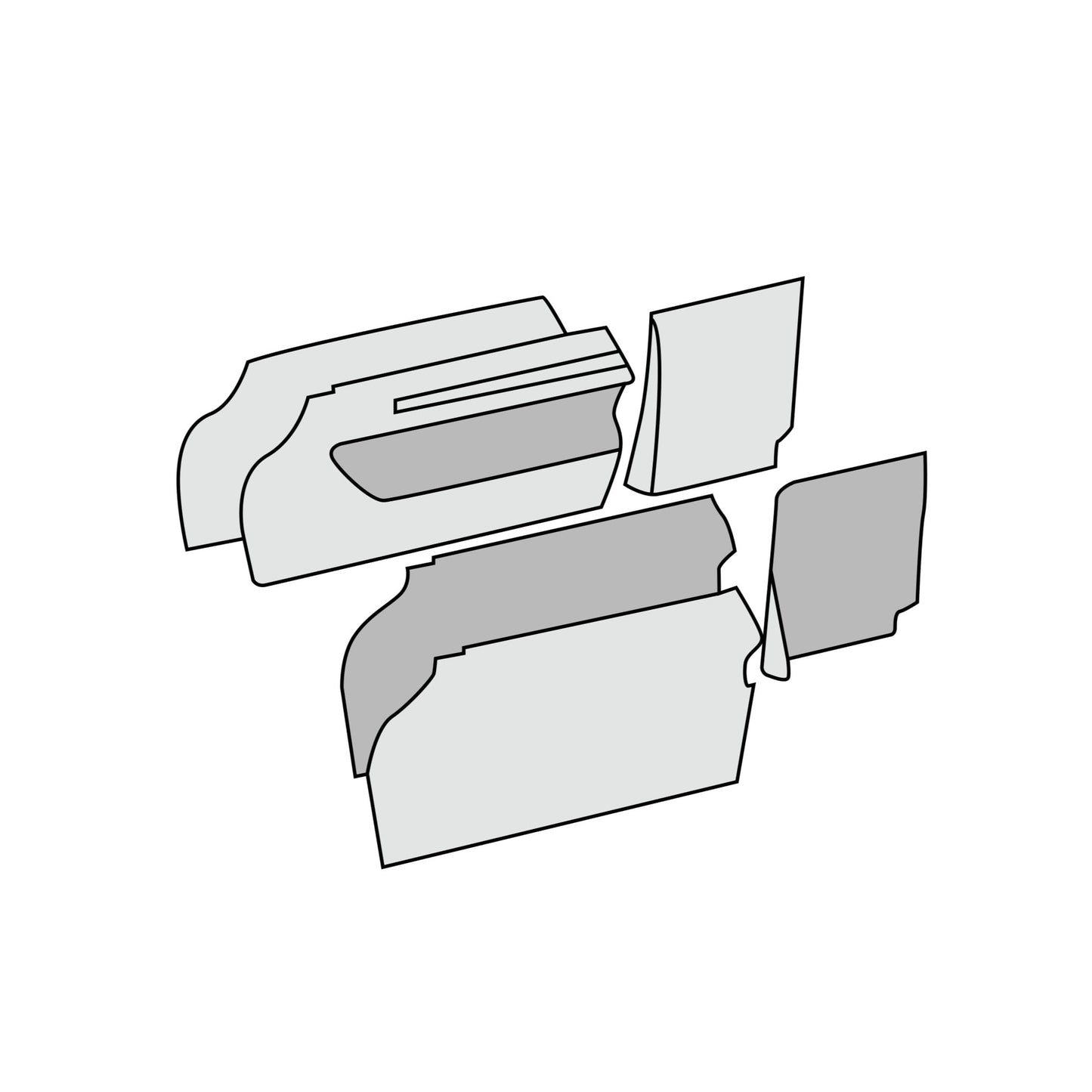 1980 Mercedes-Benz 450SLC Coupe Door & Rear Quarter Panel Kit