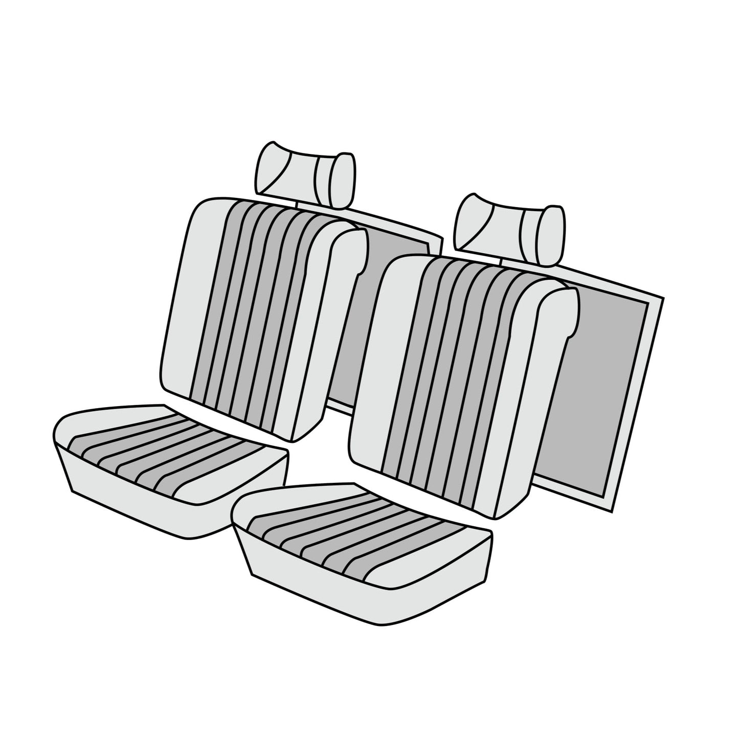 1980-1981 Mercedes-Benz C107 SLC Coupe Front Seat Cover Kit