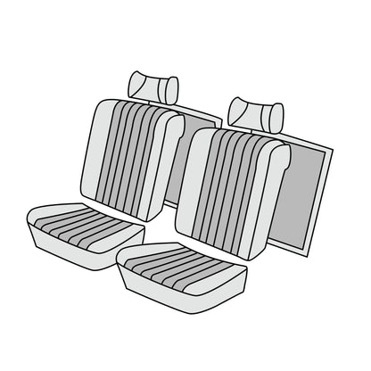 1974-79 Mercedes-Benz 280SLC Coupe Front Seat Cover Kit