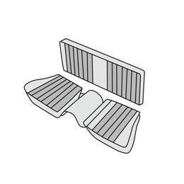 1980-1989 Mercedes-Benz R107 SL Roadster Non-Folding Complete Rear Seat Cover Kit
