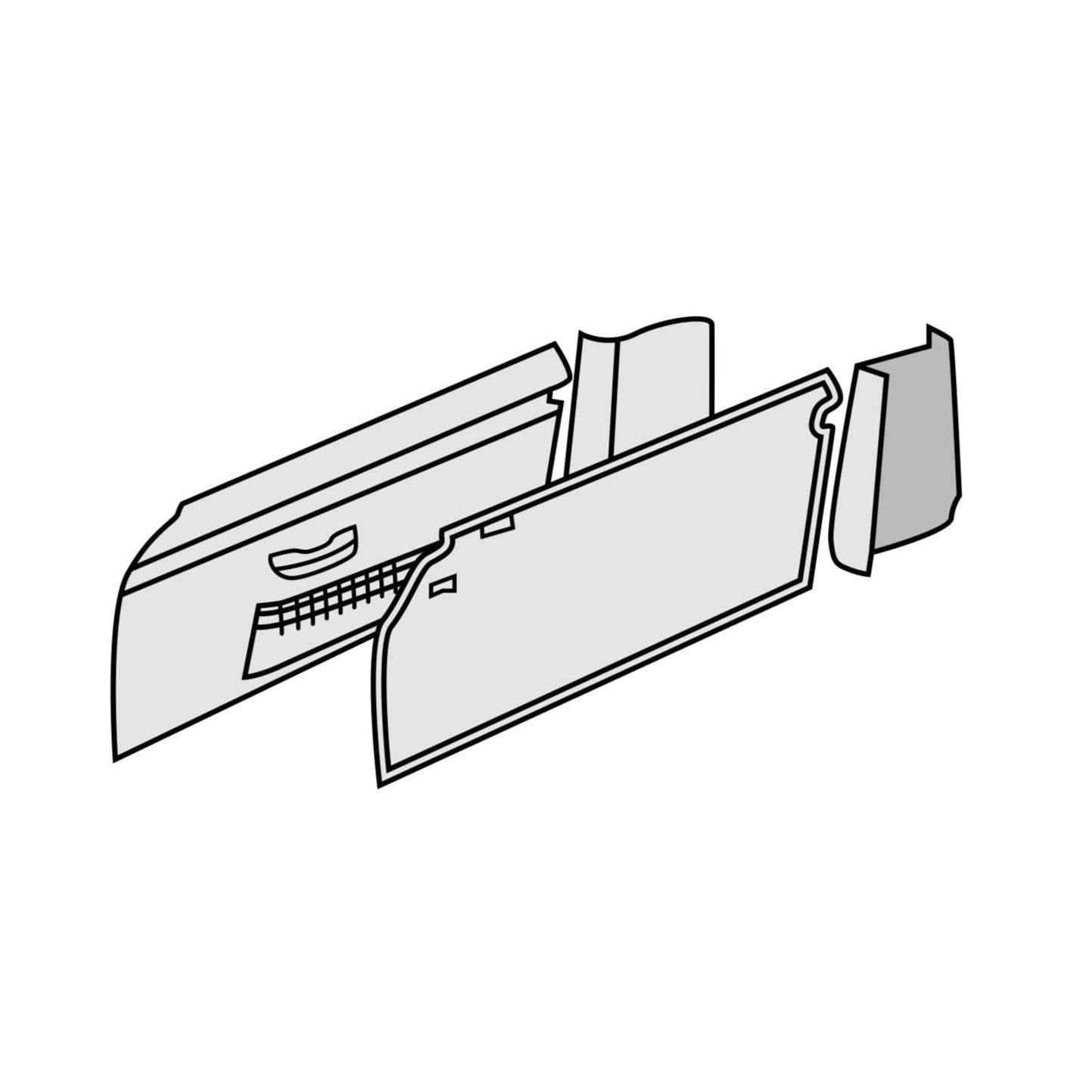 1967-71 Mercedes-Benz 280SL Soft Pocket Door & Rear Panel Kit