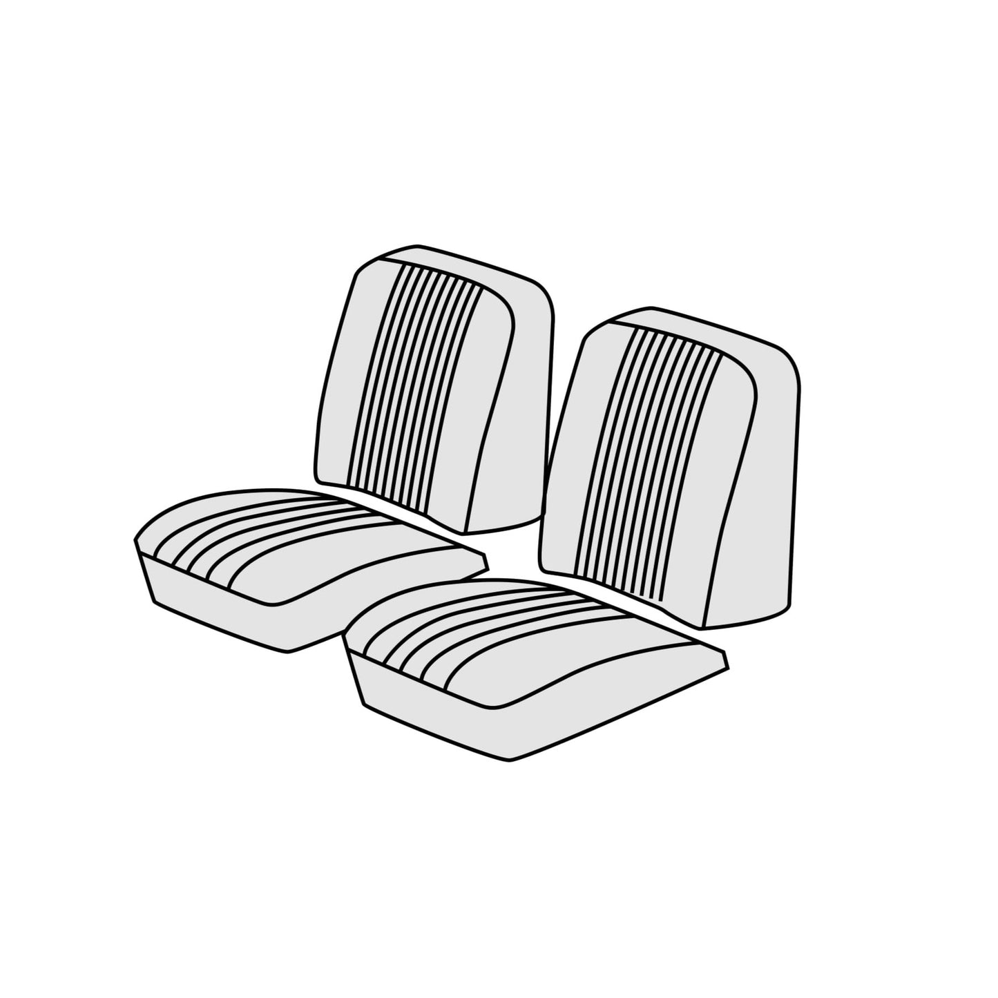 1966-68 Mercedes-Benz 250SL Front Seat Cover Kit