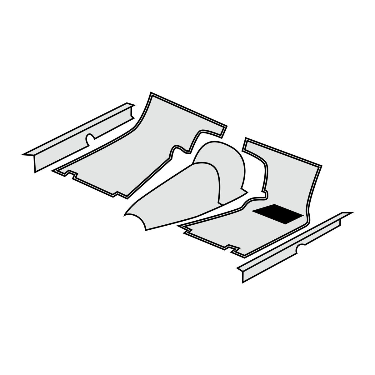 1955-63 Mercedes-Benz 190SL Carpet Set Supplement (RHD)