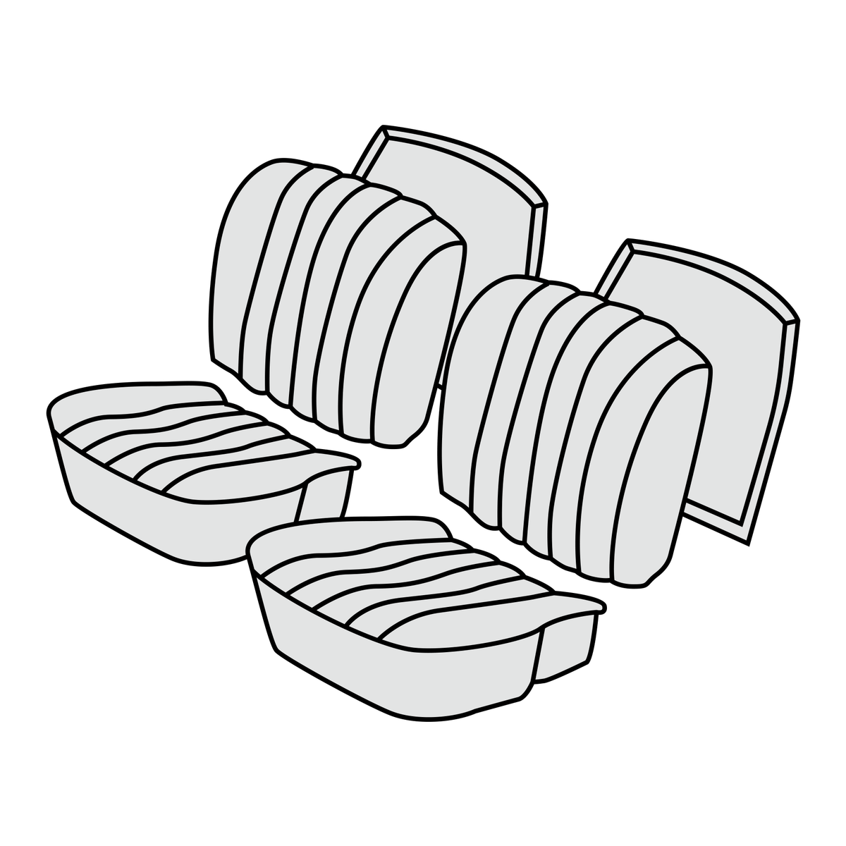 1956-63 Mercedes-Benz 190SL Front Seat Cover Kit
