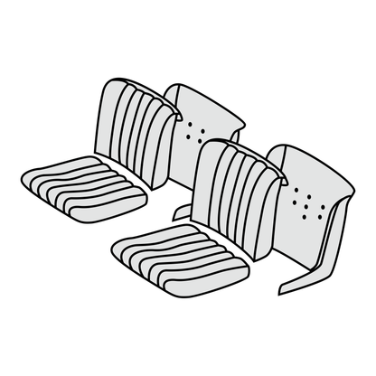 1954-57 Mercedes-Benz 300SL Gullwing Front Seat Cover Kit