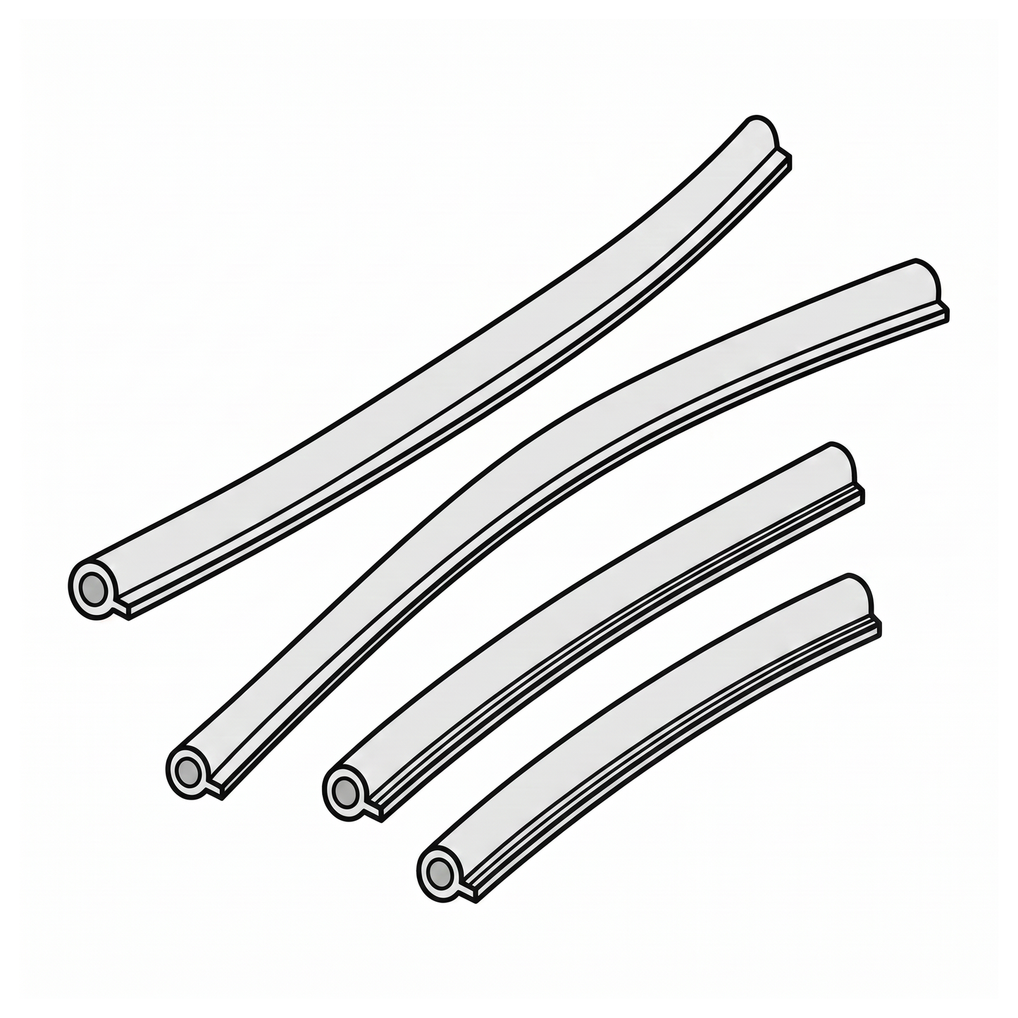1957-63 Mercedes-Benz 300SL Roadster Windlace Kit