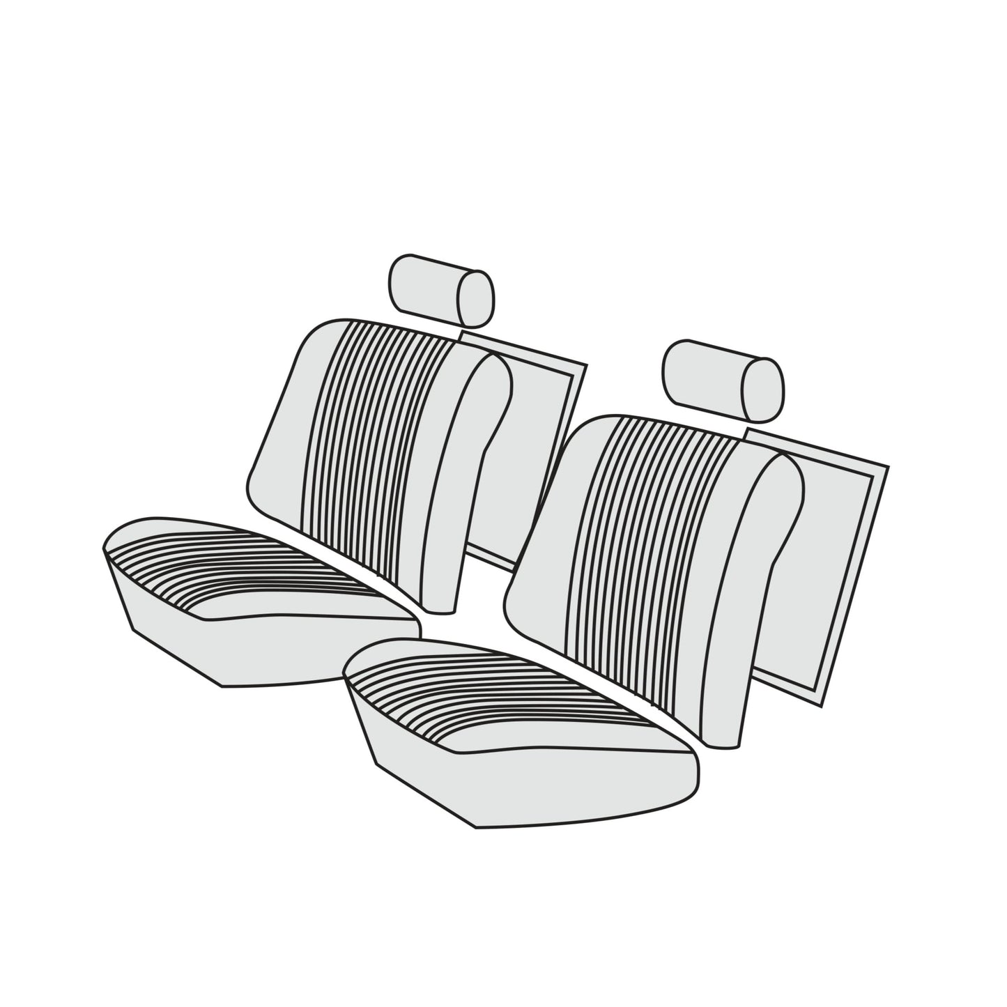 1971-73 BMW 2002tii Front Seat Cover Kit