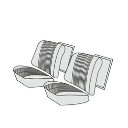 1966-69 BMW 1600 No Headrest Front Seat Cover Kit