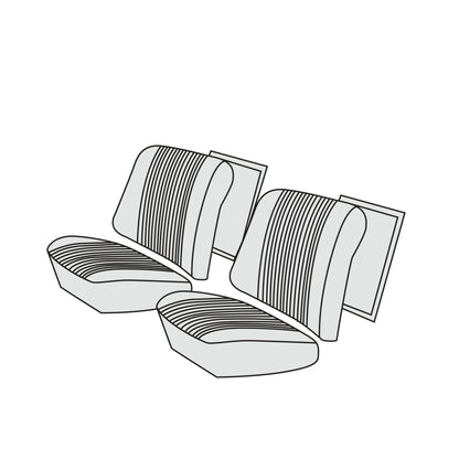 1968-69 BMW 2002 No Headrest Front Seat Cover Kit