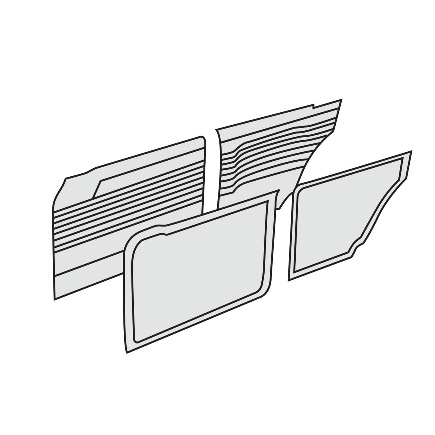 1974-75 BMW 2002tii Door Panel & Rear Panel Kit