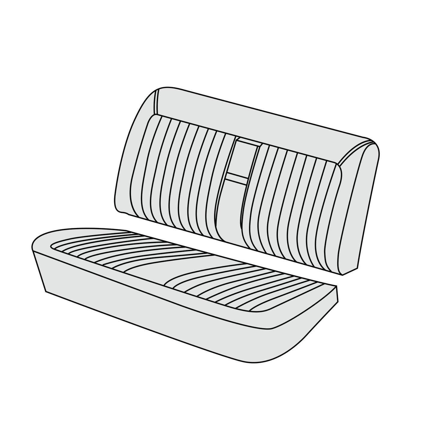 1965-69 BMW 2000CS Coupe Rear Seat Cover Kit