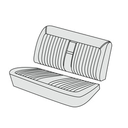 1965-69 BMW 2000CS Coupe Rear Seat Cover Kit