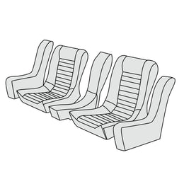 1973-75 BMW 3.0CS Coupe Rear Seat Cover Kit