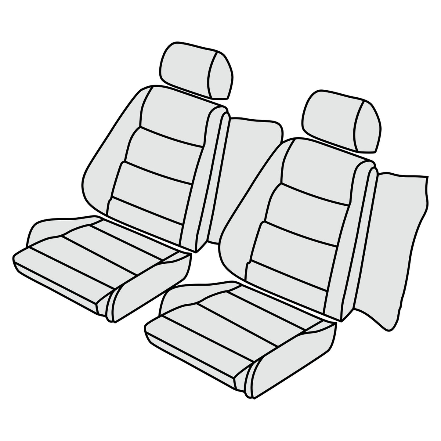 1987-93 BMW E30 Convertible / M3 Sport Front Seat Cover Kit