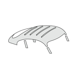 1963-65 Porsche 356C Reutter Coupe Without Sunroof Headliner