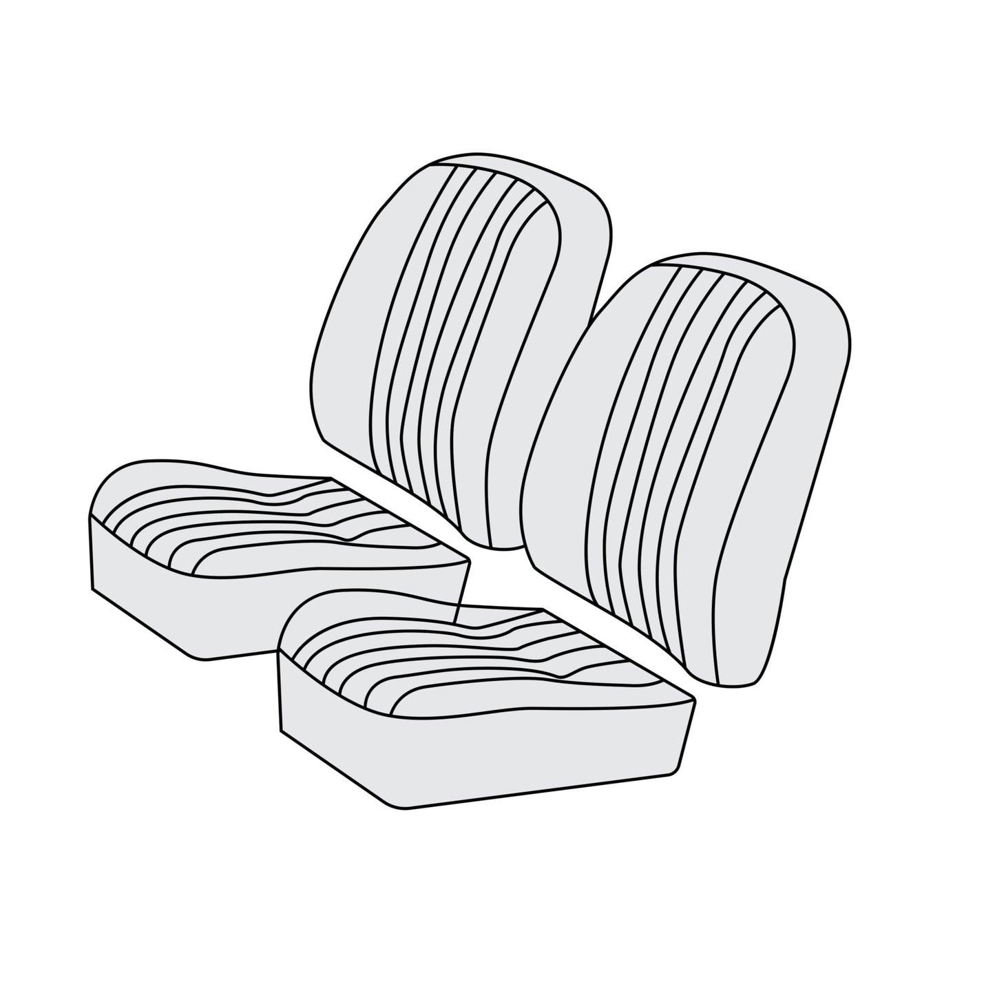 1951-55 Porsche 356 Cabriolet Front Seat Cover Kit