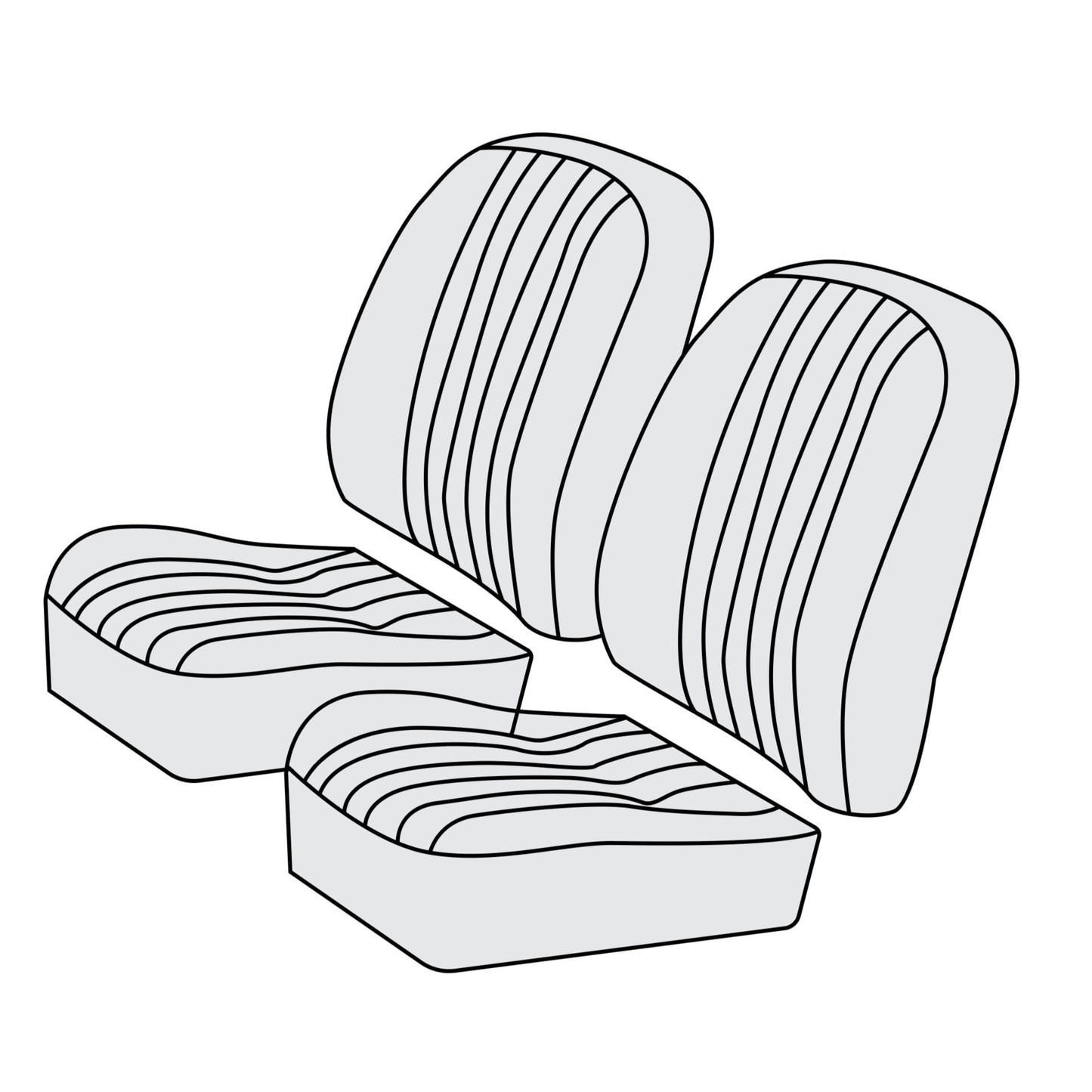 1963-65 Porsche 356C Front Seat Cover Kit