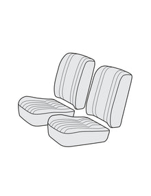 1951-55 Porsche 356 Cabriolet 5 Pleat Front Seat Cover Kit