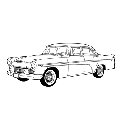 1955-56 Chrysler and DeSoto Wagon Auto Carpet Kit