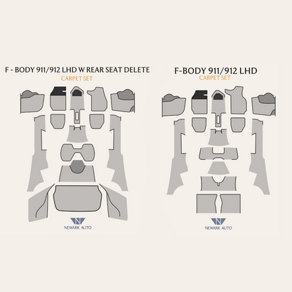 1967-68 Porsche 911 Targa Complete Interior Carpet Kit